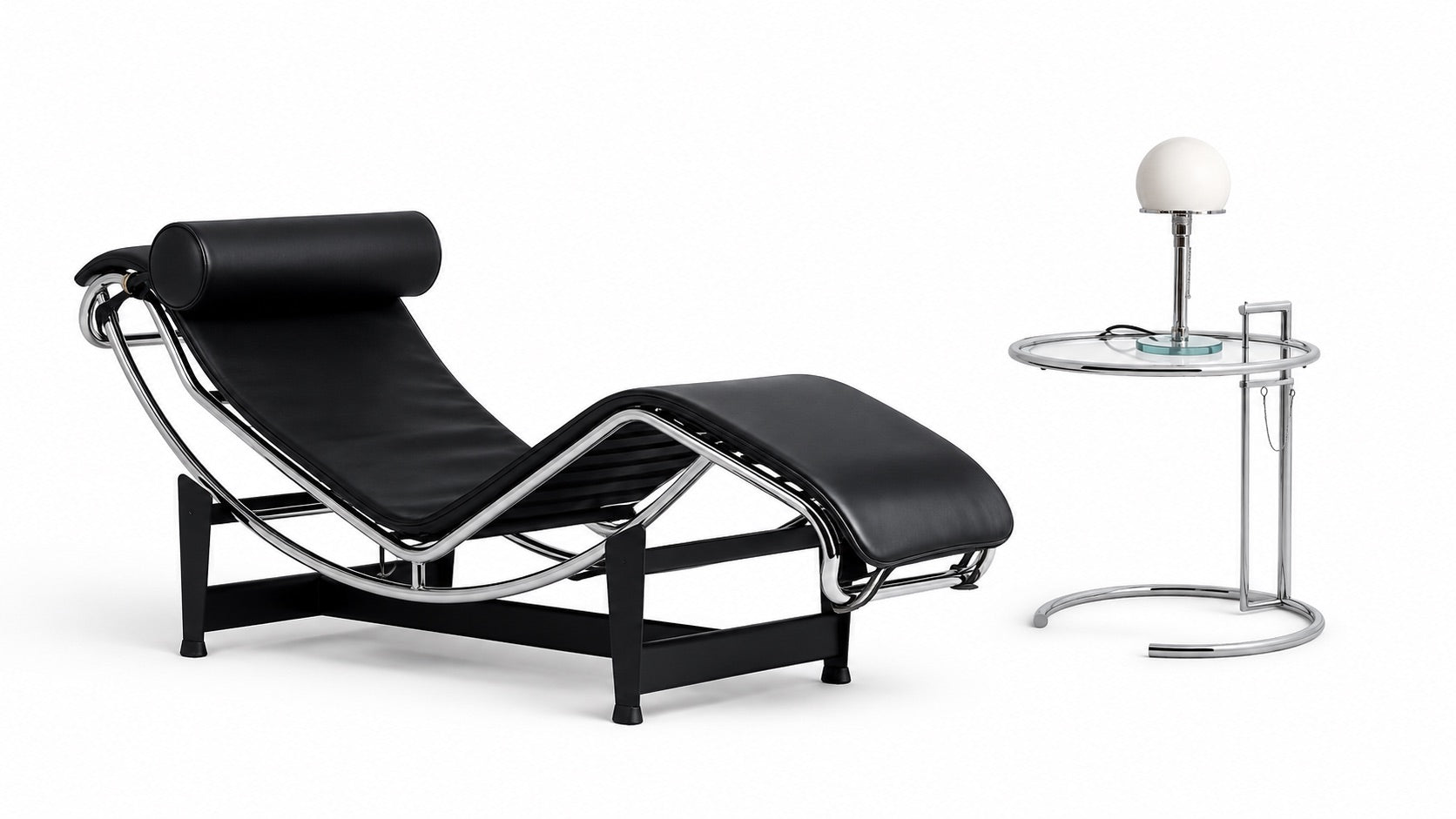 Angebot des Monats – LC4 Liege, E1027 Tisch & WG24 Leuchte