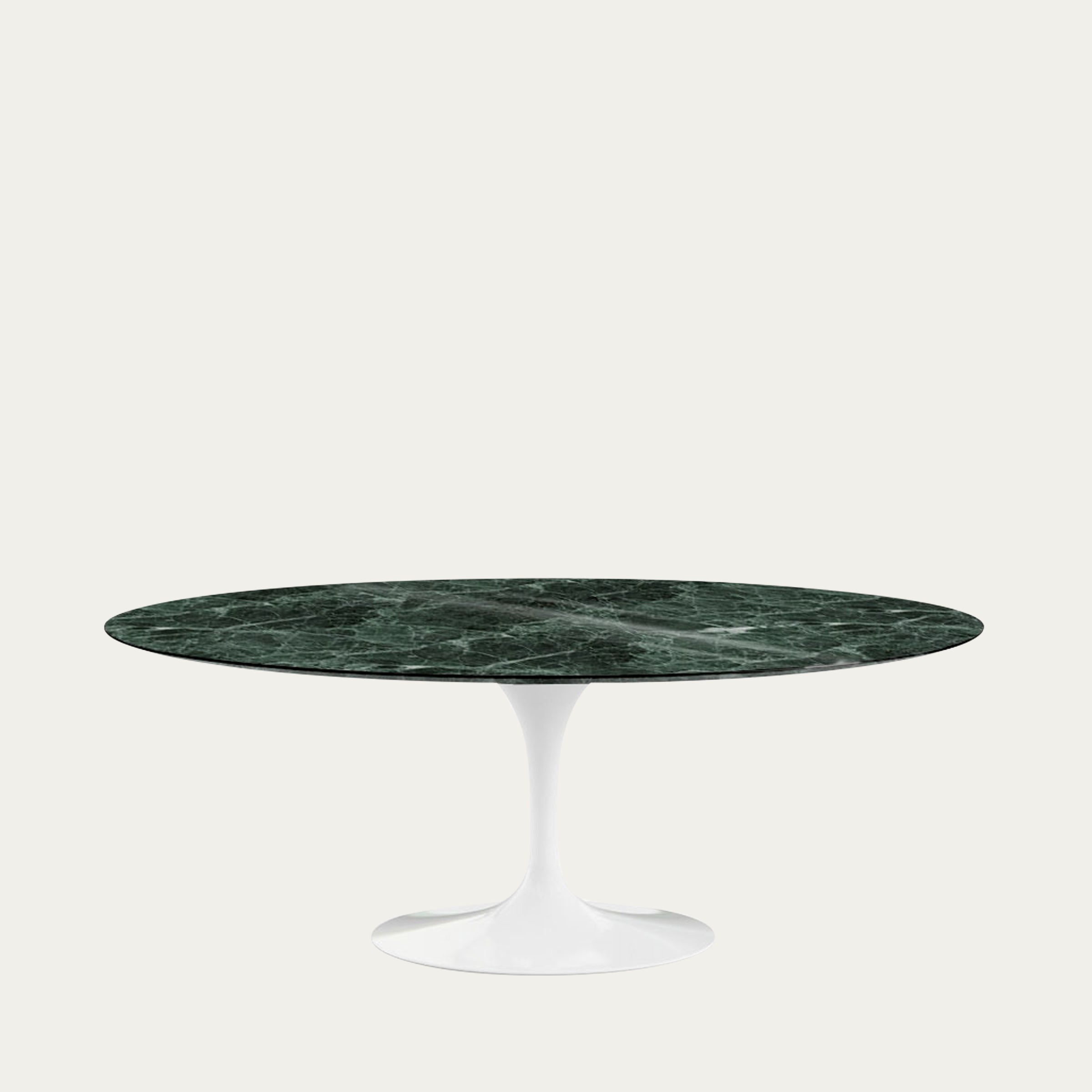 Ikonischer ovaler Tulip Tisch von Eero Saarinen mit Marmortischplatte