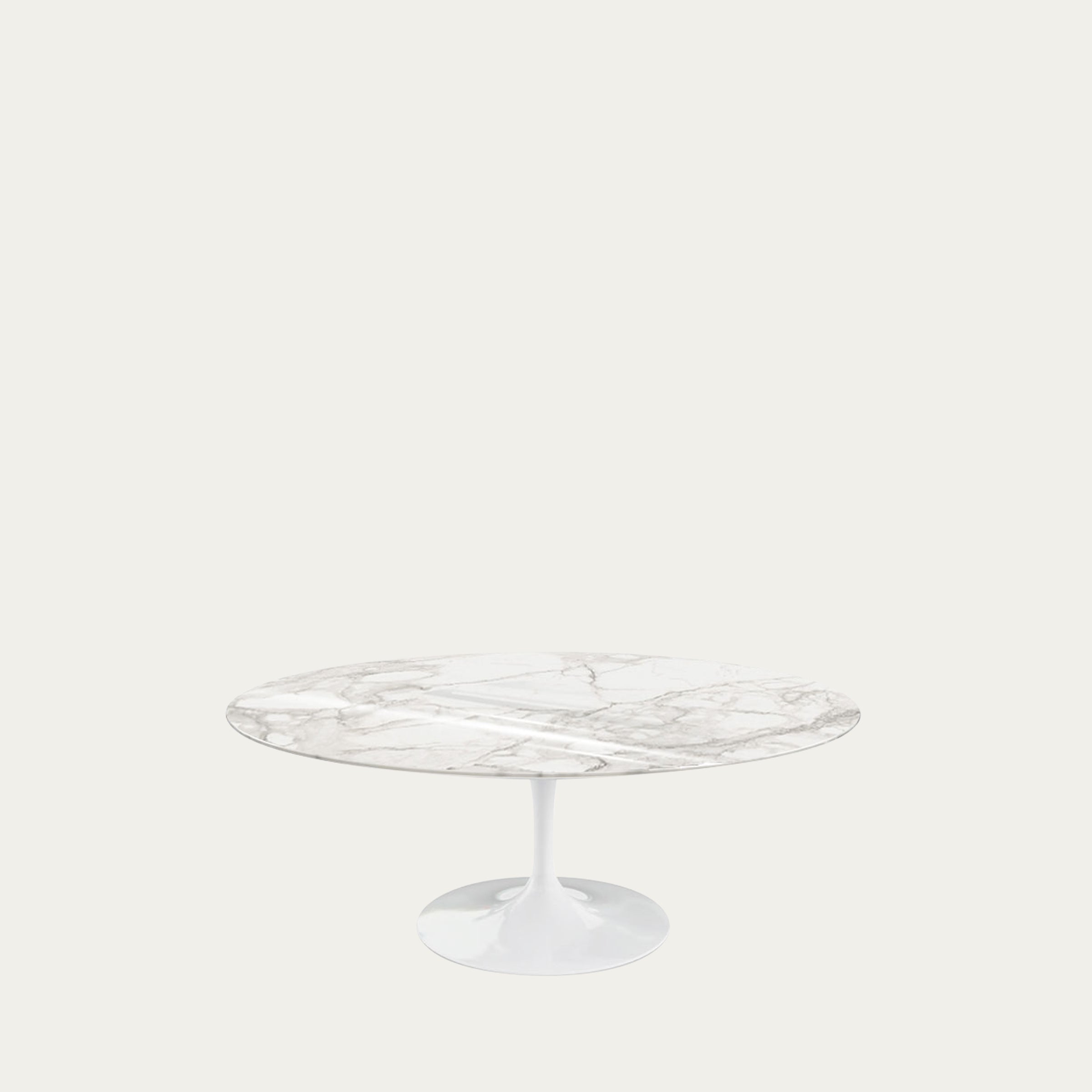 Tulip Coffee Table von Eero Saarinen 1957 mit heller Naturmarmorplatte